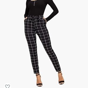 Women's Strethy Plaid Business Pants